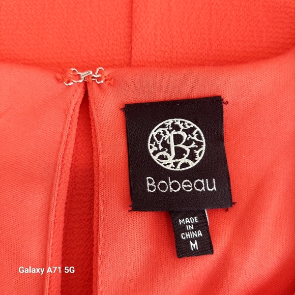 Bobeau Orange Crepe Tank  Shift Dress High Side Slits Sz M - Picture 13 of 15